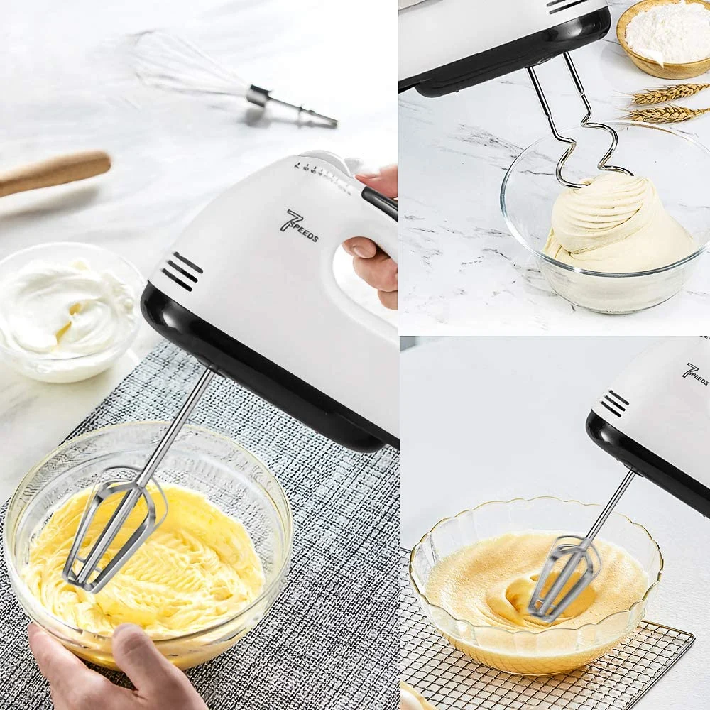 Home Portable Multifunction Rotary Manual Whisk Semi Automatic Hand Blender Mini Electric Egg Beater Hand Mixer