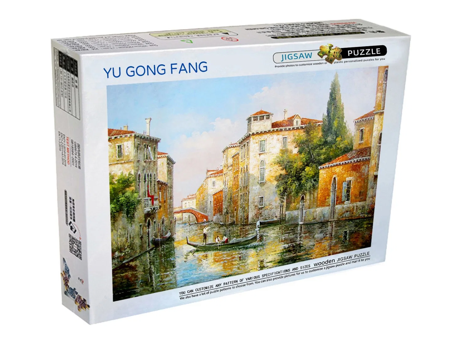 Oil Painting Water City 1000 Piece Plastic Puzzle in Bulk with Customisable Patterns, Sizes and Number of Pieces for Toy Gifts for Adults and Children.