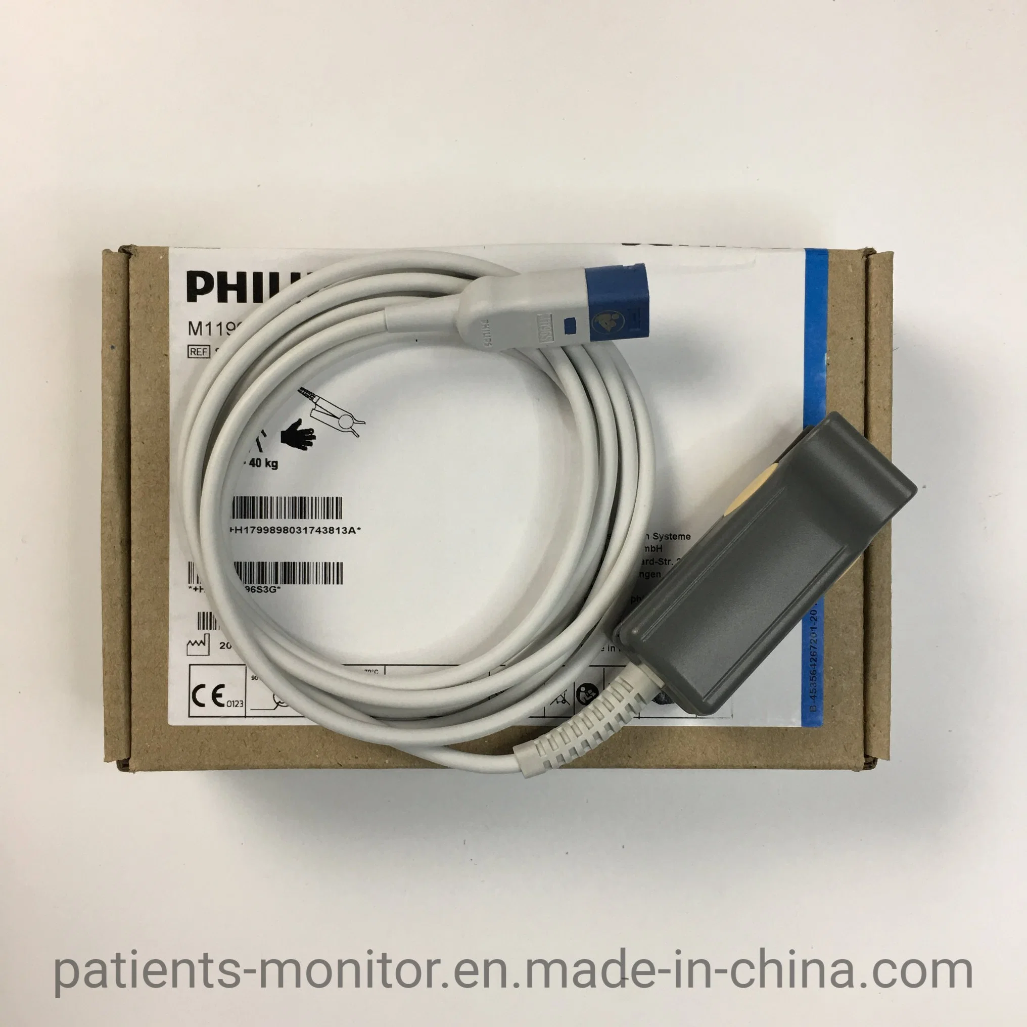 Philips Original New Reusable Adult SpO2 Clip Sensor 2m M1196s Ref 989803174381 Medical Equipment for Hospital