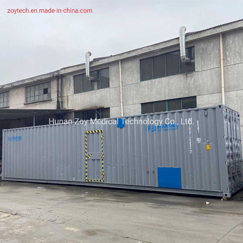 Containerized Psa Oxygen Generator System PLC Control Fully Integrated Mobile Oxygen Plant