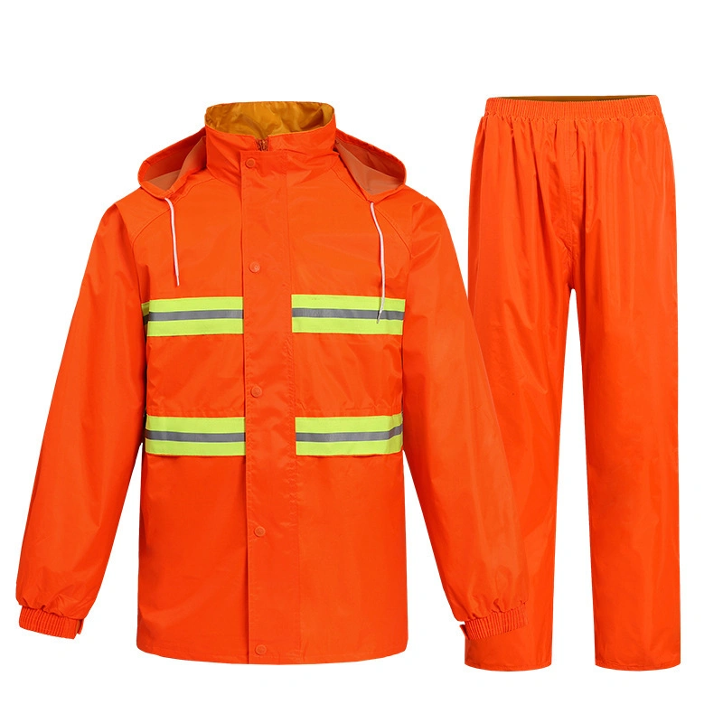 Polyester Safety Reflective Sets Separates Jacket Pants Set