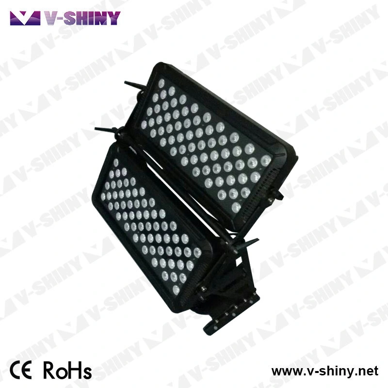 Doble cabeza LED Ciudad Color 4en1 RGBW impermeable al aire libre 120*10W Luz LED para el lavador de pared