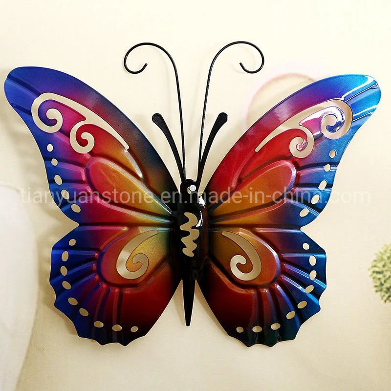 Decoraciones para el hogar Mariposas de hierro Accesorios colgantes de metal Arte de pared para el hogar