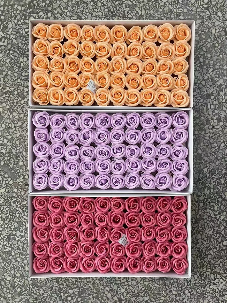 Flower Head 50PCS Soap Rose Boxes