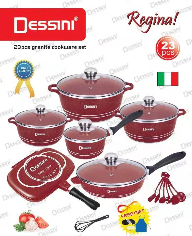 Dessini 23PCS ensemble Dessini Regina 13PCS ensemble de vaisselle Dessini Regina Batterie de cuisine Dessini 10PCS set 22PCS batterie de cuisine Dessini 13PCS 12PCS 25PCS Dessert cuisson batterie de cuisine