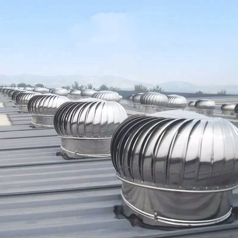 SS316L Material 24'' Diameter Customized Self Driven Roof Extractor Fan Wind Driven Exhaust Roof Fan