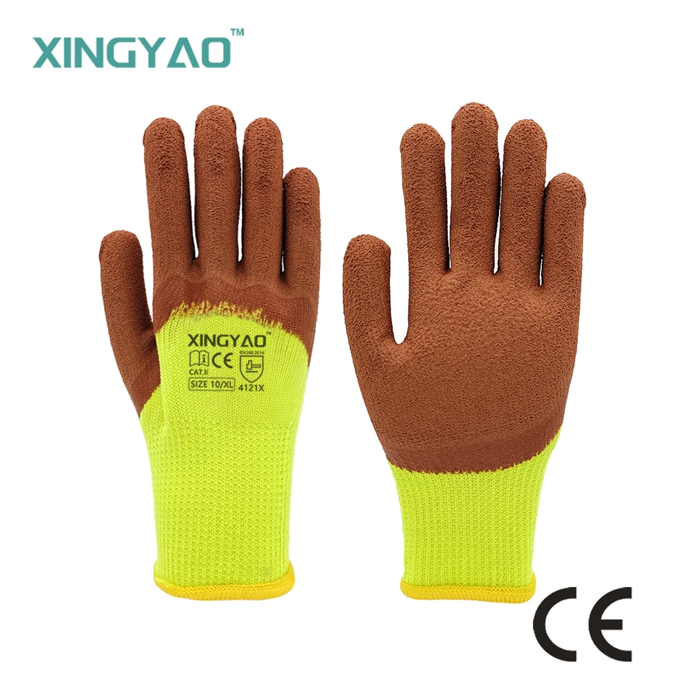 L'hiver chaude et confortable Terry acrylique étanche la protection du travail des gants de travail