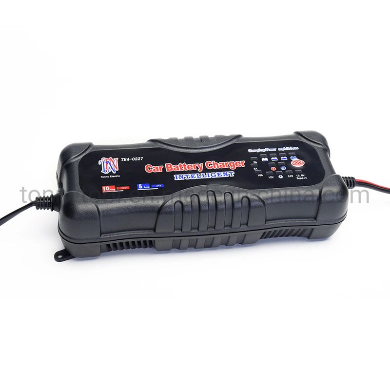 12V 24V Cargador automático de automóviles/ Mantenedor el Diseño Inteligente 12V 10A AGM, Gel Wet