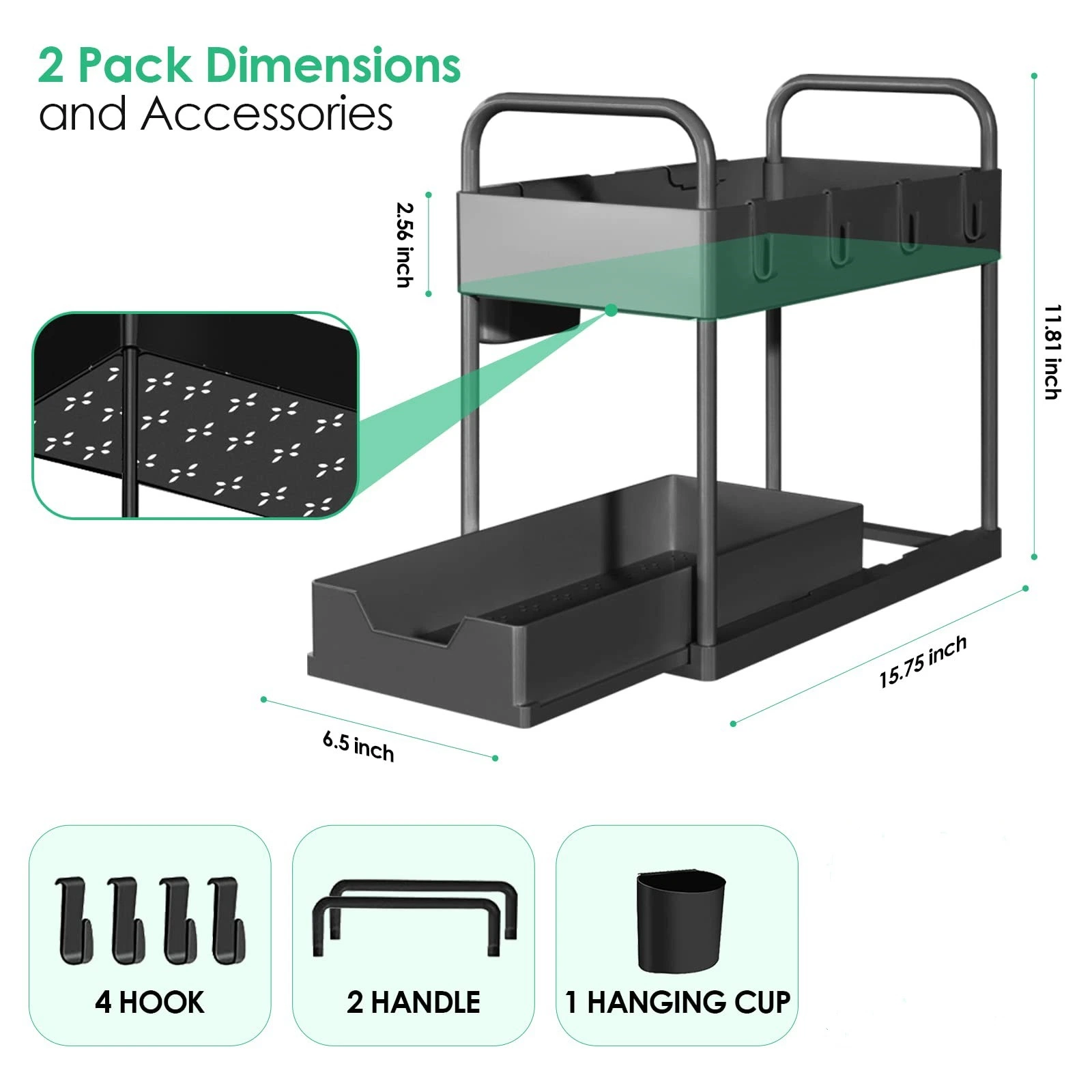 Dish Cutlery Double-Layer Drain Metal Telescopic Organizer Kitchen Storage Rack