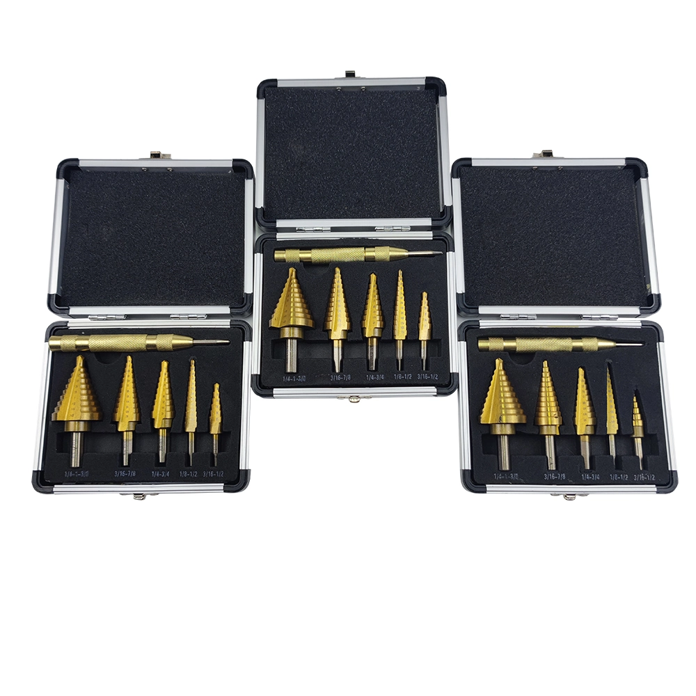 Goldmoon hochwertiger Stufenbohrer mit 6PCS HSS Kobalt-Stufen Set M35 für Metall