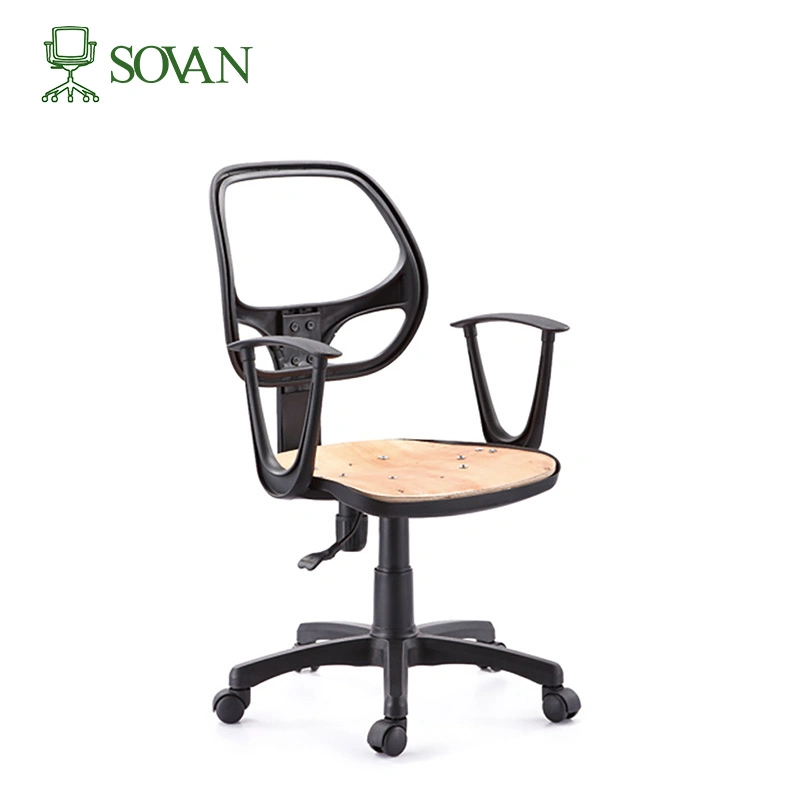 Tela silla de oficina de elevación giratoria Soporte plástico Keel Home Mobiliario Clásico Negro Mayoreo Semi-Productos Fabricación