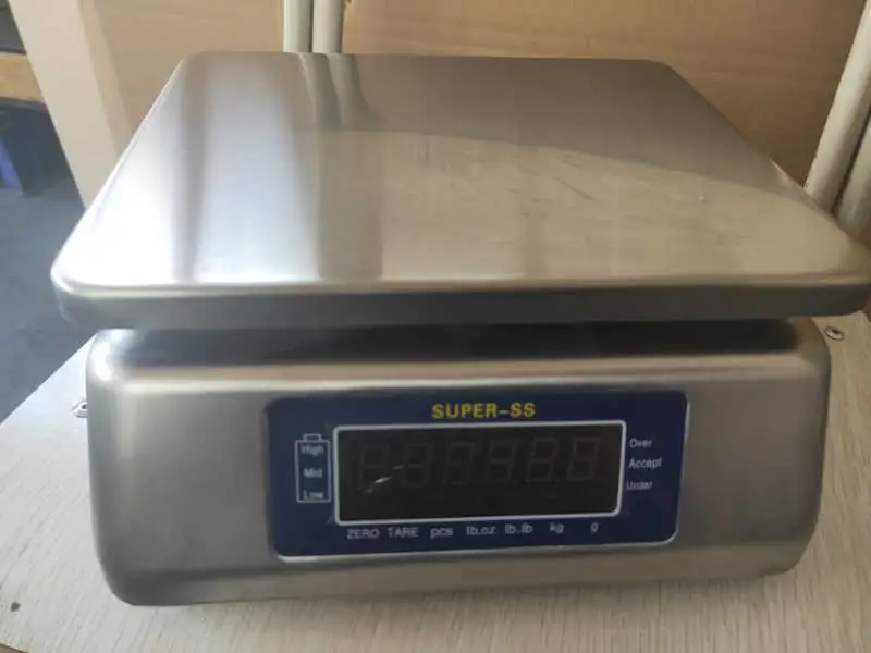 Super-Ss 0.6-30kg électronique étanche en acier inoxydable balance de pesage