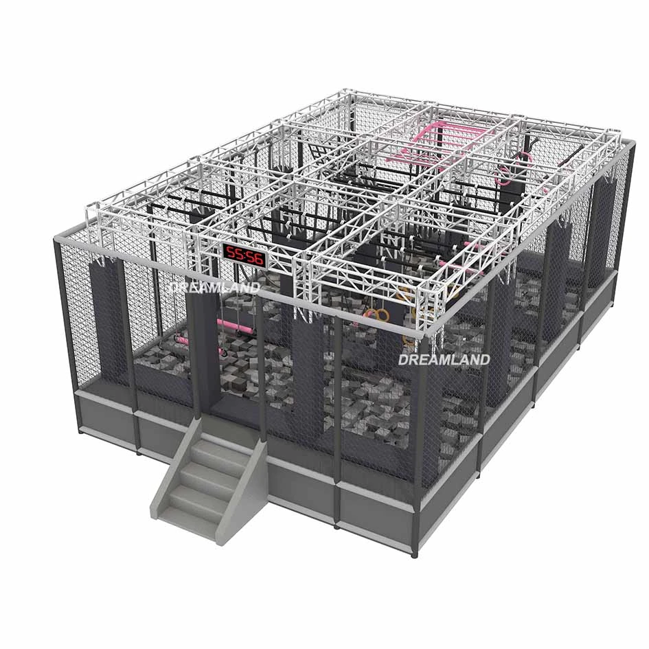 Ensemble de terrain de jeu intérieur avec maintenance à vie Équipement American Ninja Warrior