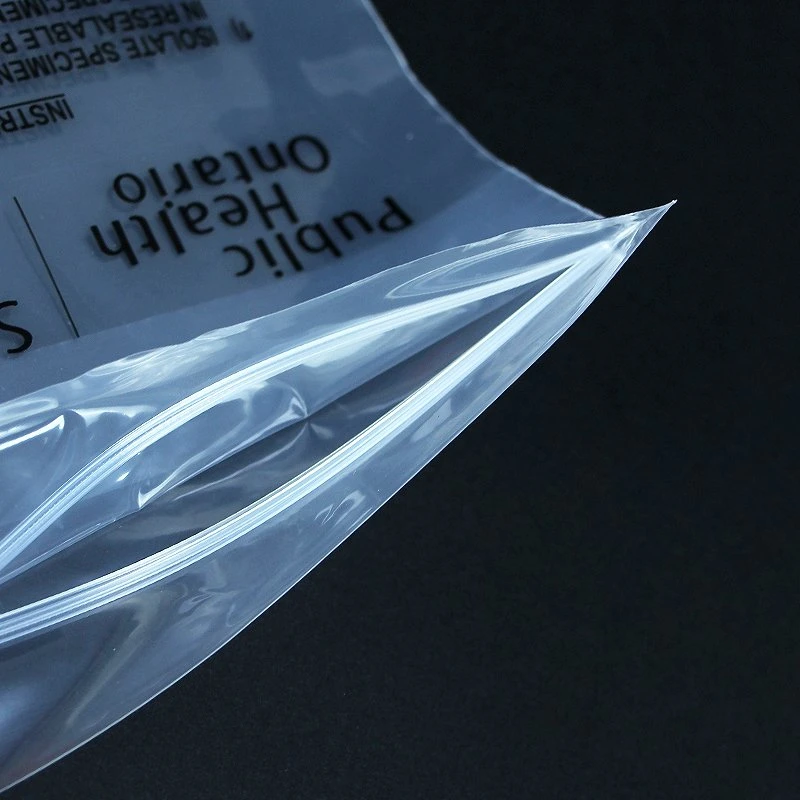 Triple Medical Un3373 Transparent Transport 95kpa Absorbent Sealed Zip Specimen Collection Bag with Pouch