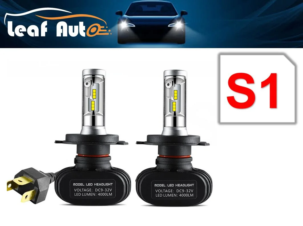 S1 Kit Lampada Farol Bombillo Luz LED Focos LED Kit Luces LED H4/H3/ H7/9005/9006 Super Bright Car COB Csp LED Headlight