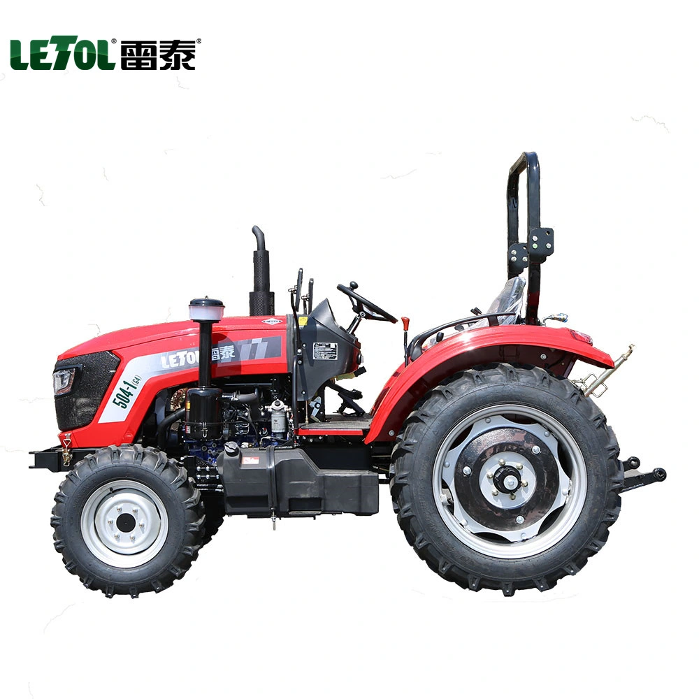 Tractores de Ruedas de Alta Calidad para Arrozales 4WD de 50HP con Certificado CE Tractor Compacto de Tamaño Pequeño para Agricultura Combustible Diesel Tractor Hortícola