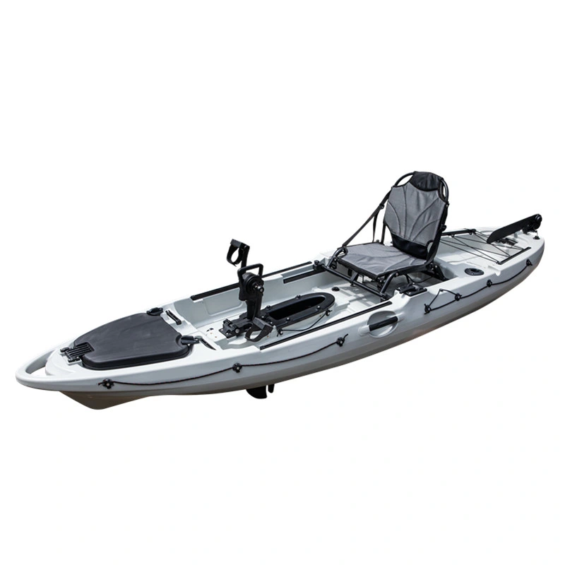 New Hot Selling Sit on Top Single HDPE Foot Drive Pedal Fishing Kayak with Motor Plastic Boat/Canoe Supplier