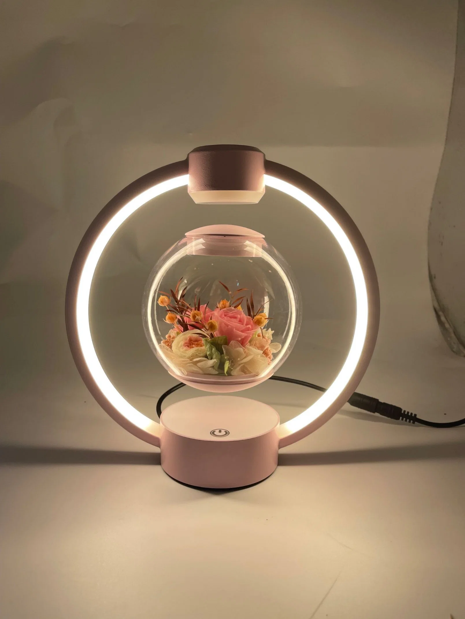 New Magnetic Levitation Decoration Light, Floating Fake Plant Pot Flower for Christmas