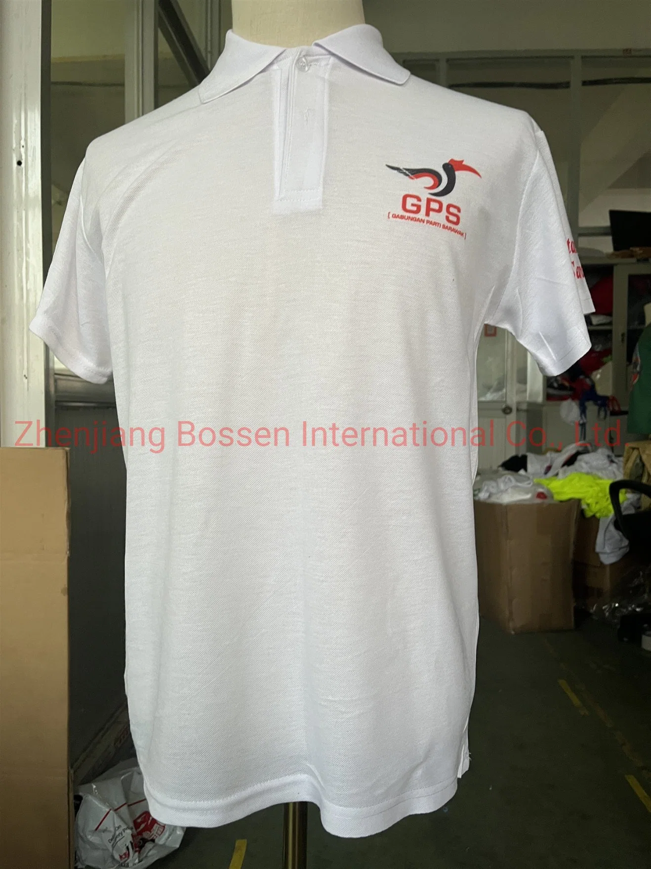 OEM Custom Logo Printed Cheap Polyester Election Campaign White Polo Shirt Manufacturer