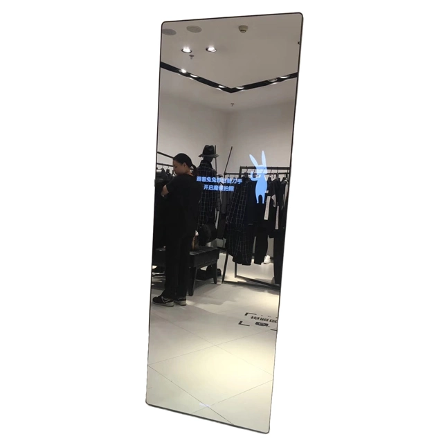 Suelo de 55 pulgadas Magic Mirror Pantalla LCD Monitor LED Red de señalización digital WiFi el reproductor de vídeo Multimedia Ad Reproductor de publicidad