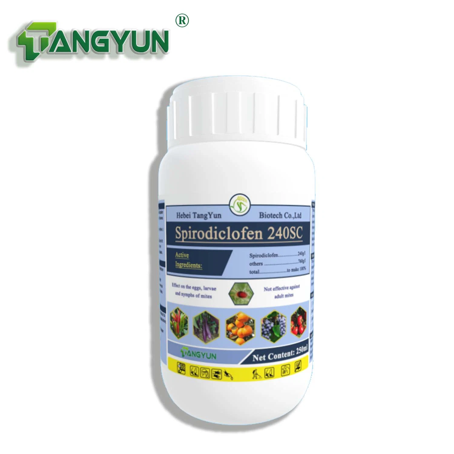 Insecticidas de algodón Spirodiclofen 24% SC Red Spider Mite Killer