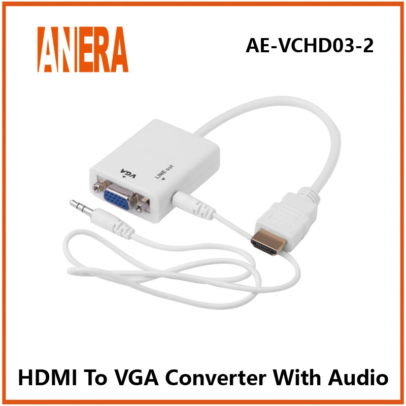 Anera Hot Sale HDMI Video Converter HDMI Male to VGA Female Adapter Cable with Audio