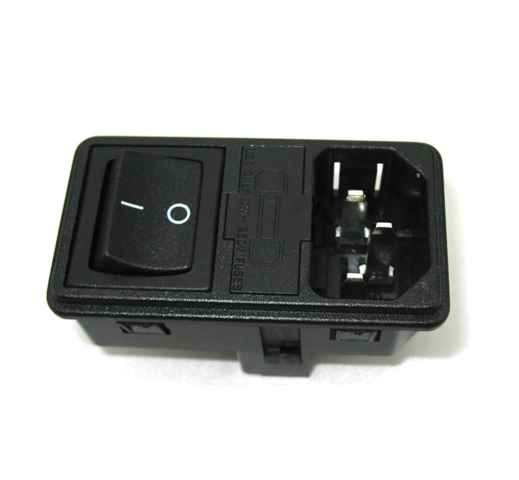 Power Fuse Holder Switch (DPST) AC Power Socket Suitable for Lamps with UL CE Rosh