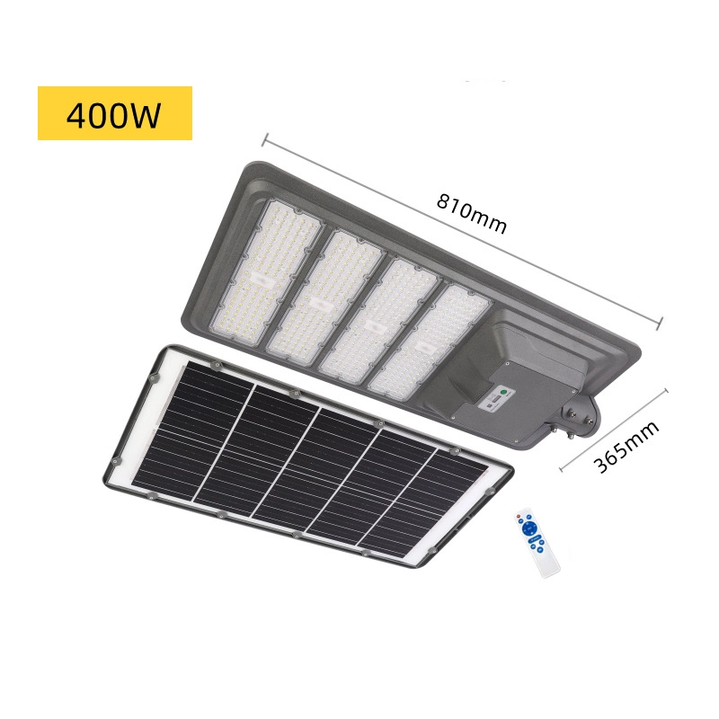 400W All in One Mono Panel Lithium Flood LED Garden Street Solar Light