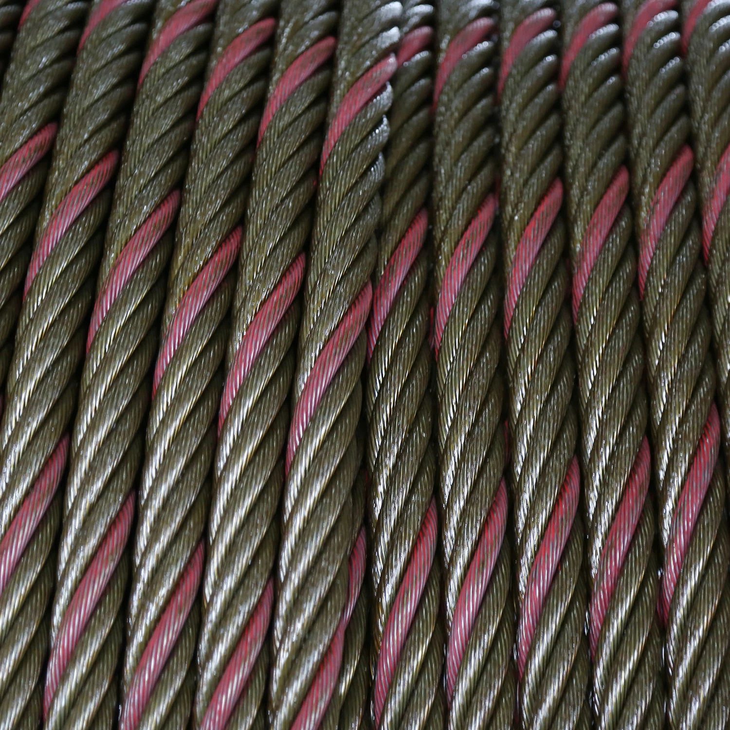 6X37+FC Ungalvanized Steel Wire Rope with One Color Strand Surface Lubrication Treatment