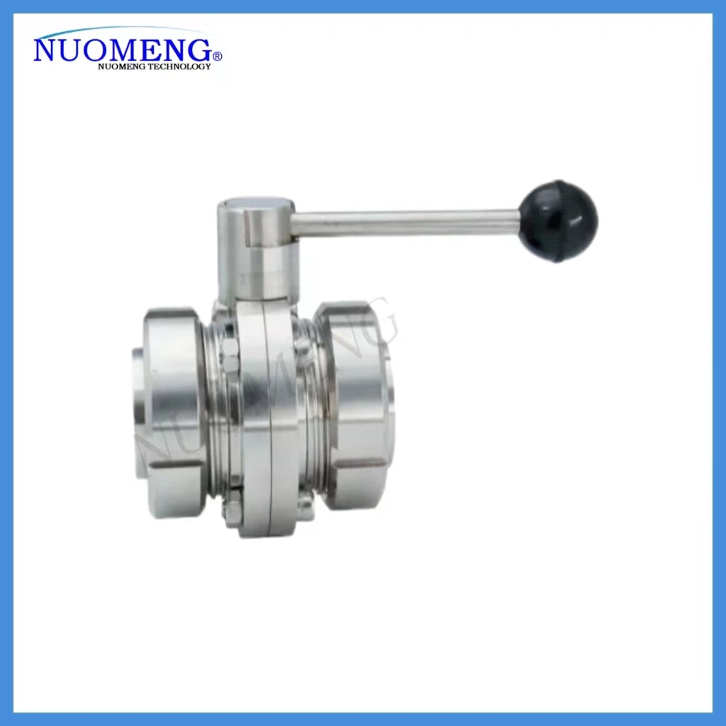 Sanitary Stainless Steel Union Ends Butterfly Valve