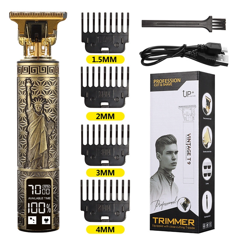USB Rechargeable T9 Baldheaded Hair Barber Electric Hair Trimmer