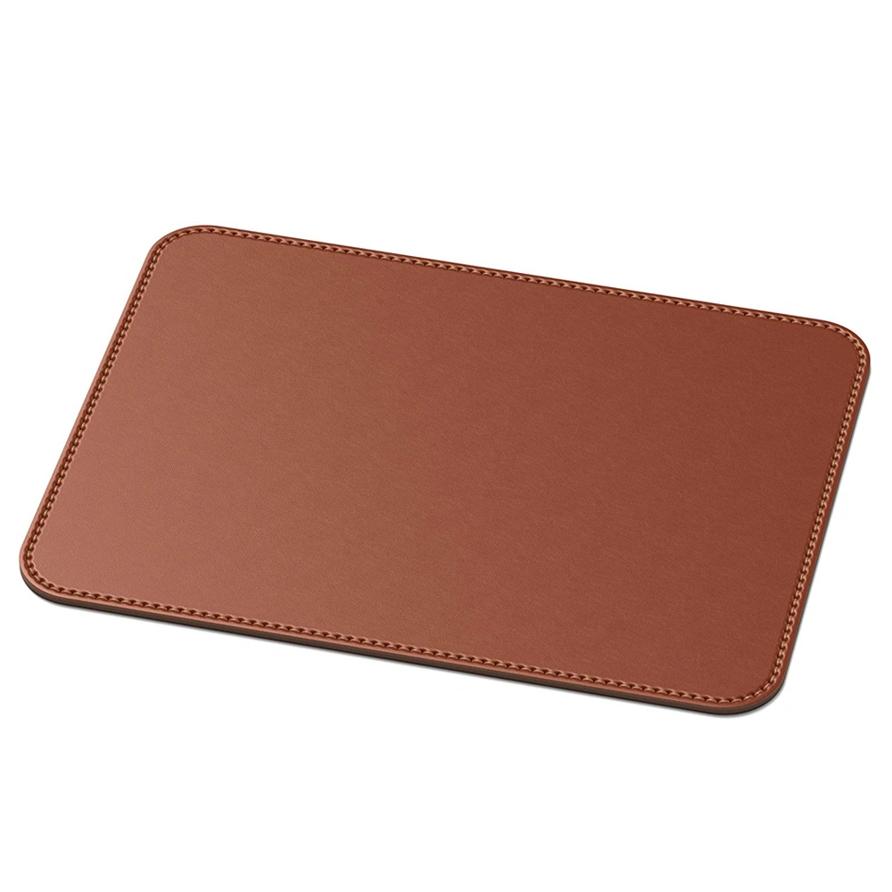 High Quality Rectangle Mouse Mat Caramel Mouse Pad Luxury Leather Mousepad