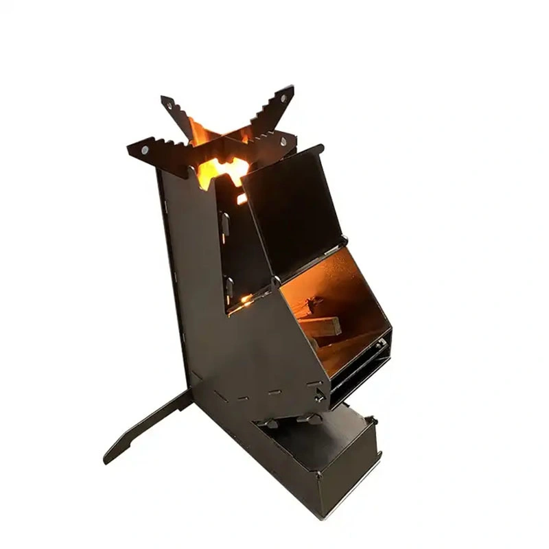 Outdoor Charcoal Firewood Burning Stoves Stainless Steel Barbecue Cooking Stoves