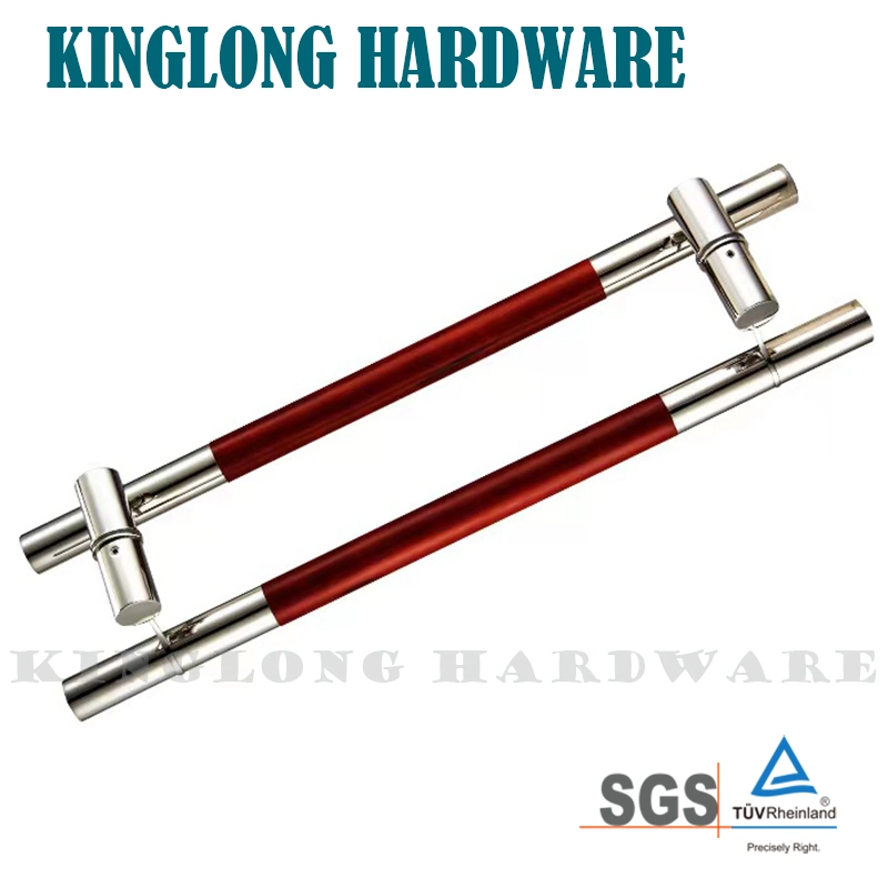 High quality/High cost performance  Stainless Steel Splicing Wooden Gold Glass Door Pull Handles for Hotel