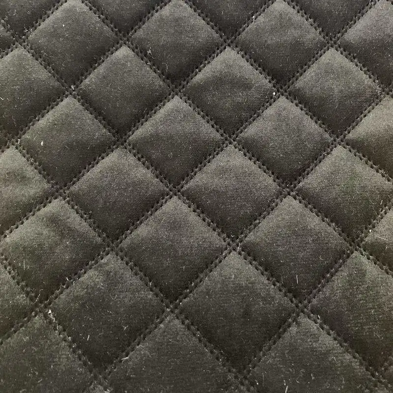 Bonded Ultrasonic Polyester Quilted Velvet Fabric for Sofa Cushion