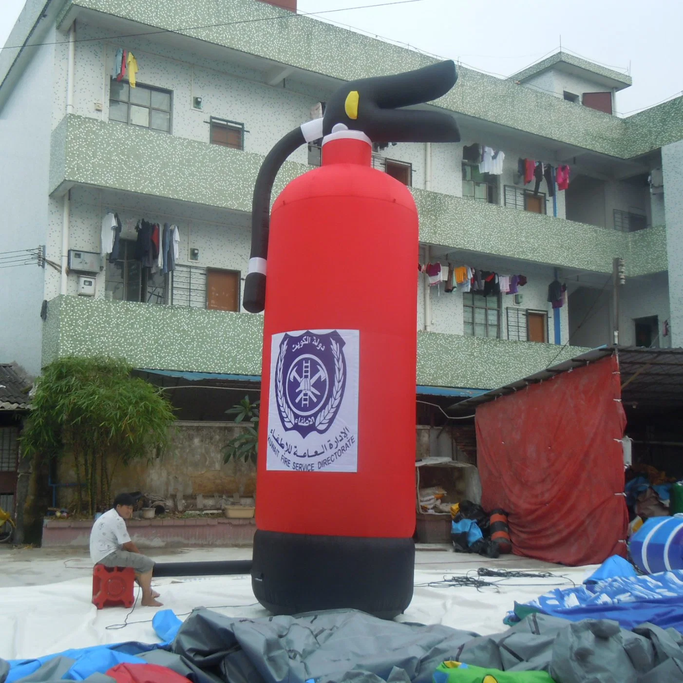 Boyi modèle d'extincteur d'incendie gonflable personnalisé/hydratant d'exposition gonflable géant Pour la publicité