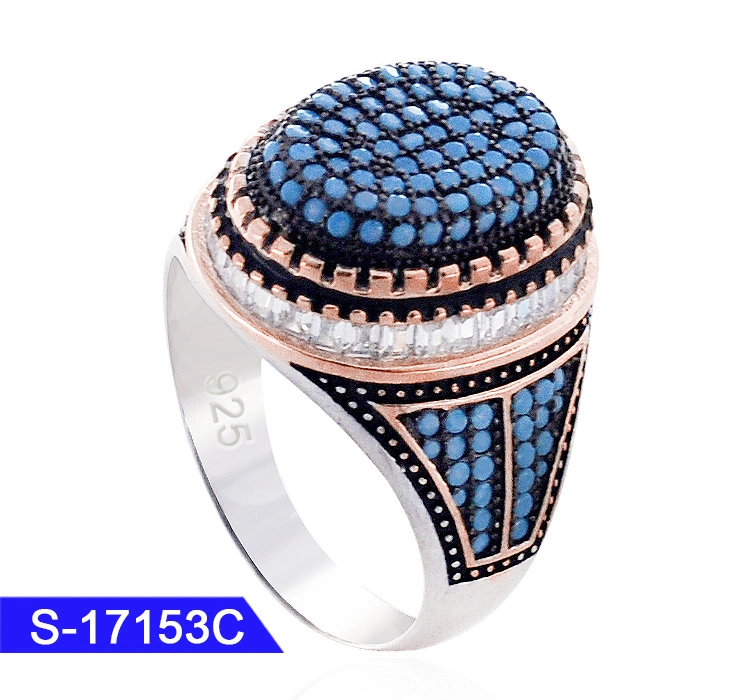 High quality/High cost performance  925 Sterling Silver Fine Jewelry Islamic Micro Pave CZ Ring for Men