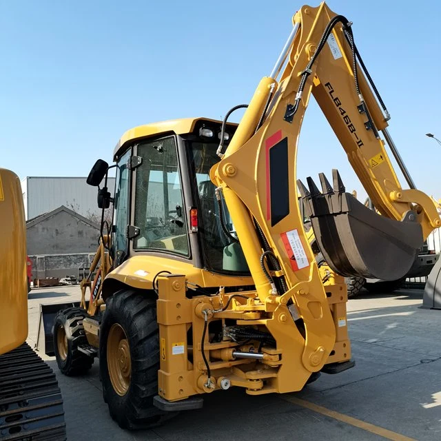 Chinese Manufacturer 70kw 4X4 Backhoe Loader Flb468-II