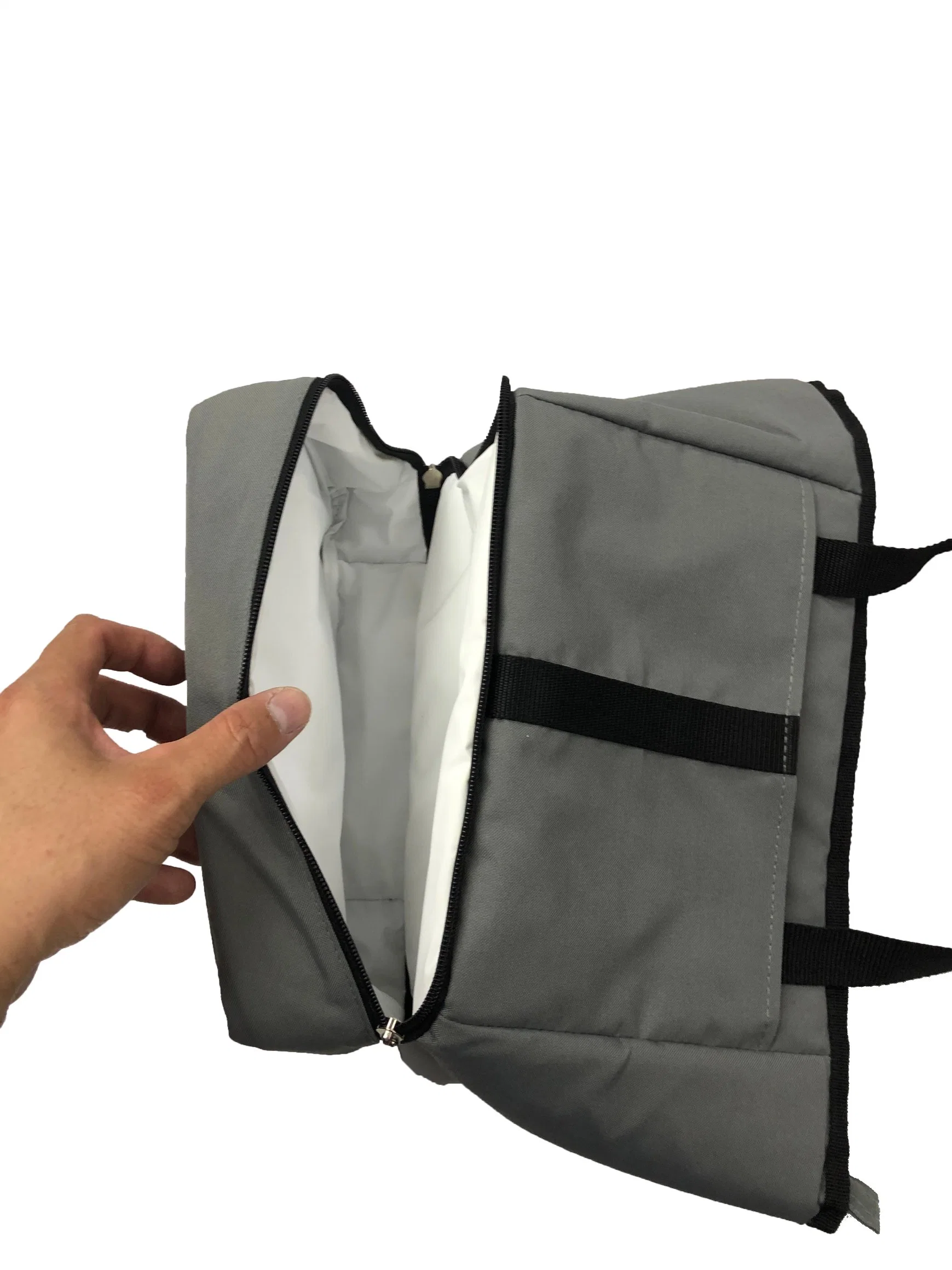 Grau RPET antibakteriell isoliert auslaufsicher Kühler Handtasche Kühler Tasche mit Multi-Taschen für Beach Picnic Office Work Lunch