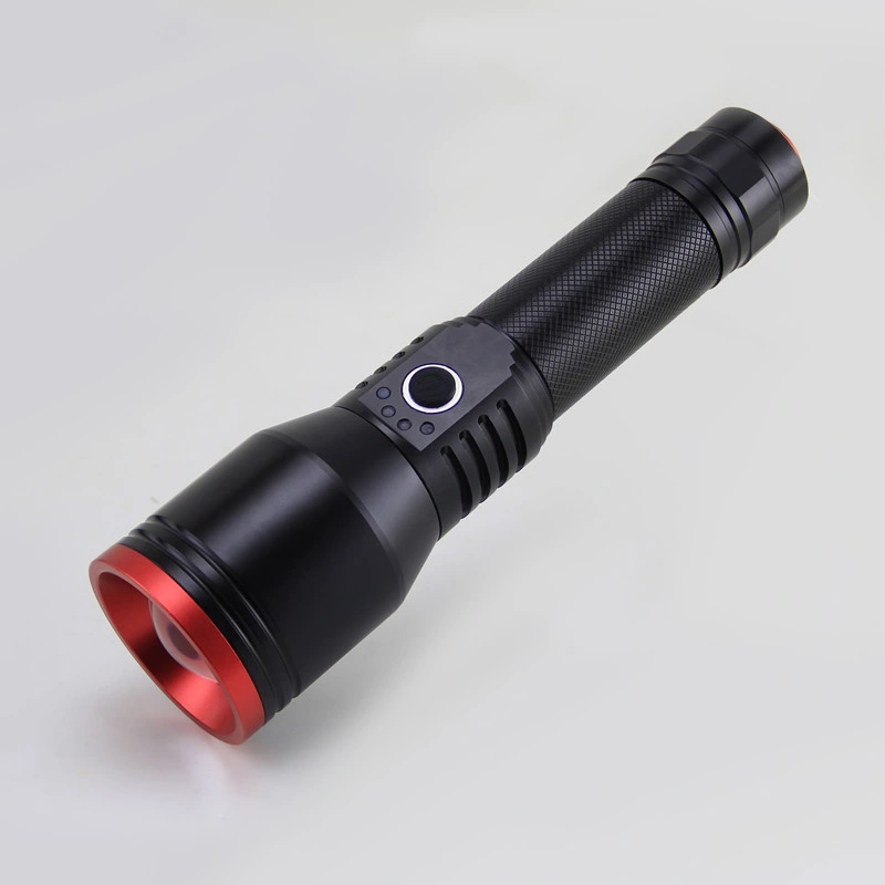 Outdoors Glare Torch Car safety Hammer LED USB Waterproof Flashlight