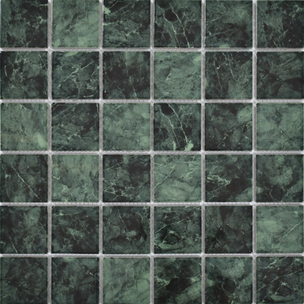 Green Color Mosaic Ceramic Swimming Pool Glass Mosaic Tile Ik25972/25973/25975/48972/48973