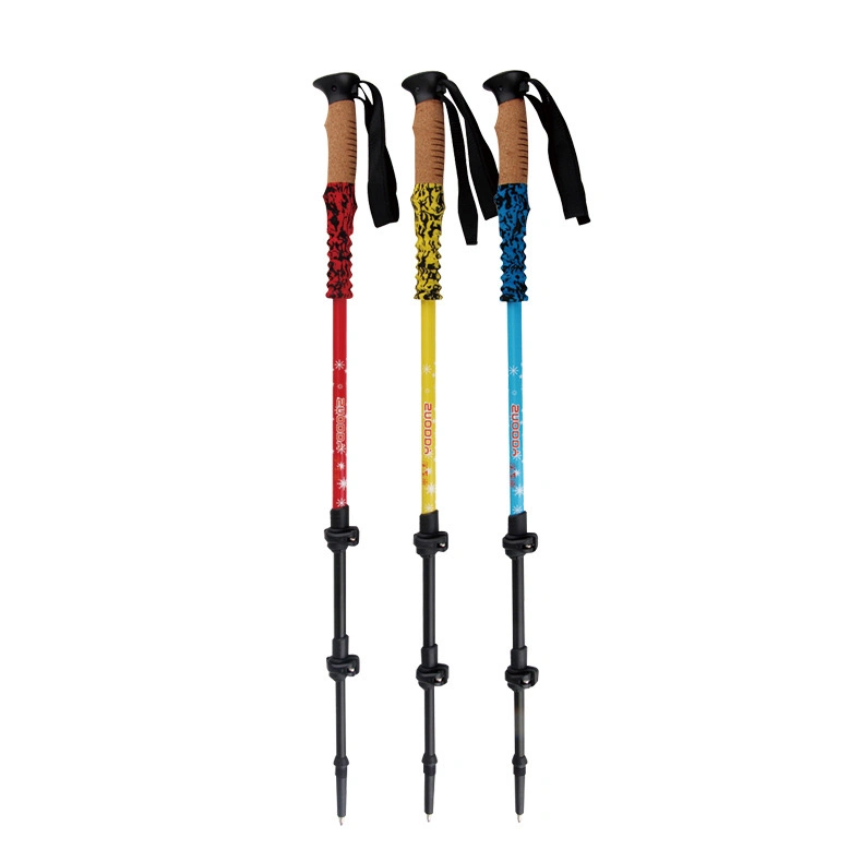 Telescopic Aviation Aluminum 7075 Tracking Walking Hiking Sticks Trekking Poles-Quick Adjustable Locks