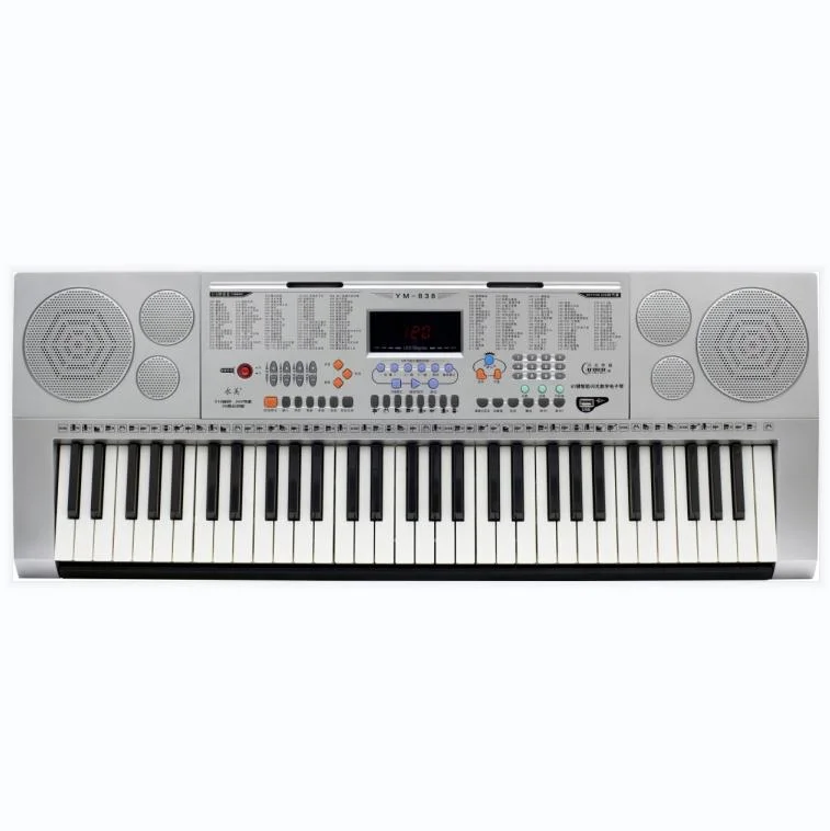 61 Piano-Styled Electronic Keyboard/Lighted Keys/LED Display