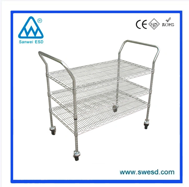 Gradient Handle ESD Circulation Trolley Cart Handling Storage Equipment Pallet