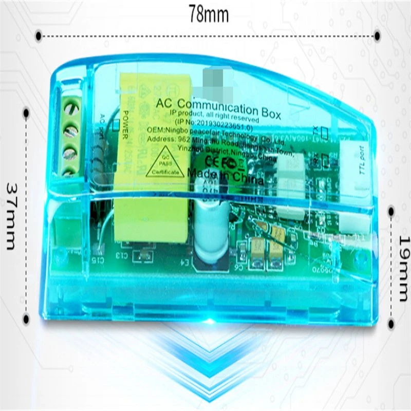 فولتية اتصال التيار المتناوب ووحدة اتصال طاقة صندوق الأميتر منفذ تسلسلي TTL