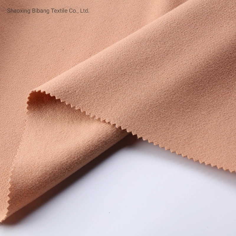 Both Side Anti-Pilling Plain Recycled Knit Fleece 100% Polyester Brush Fabric for Wool Garment Coat Pants