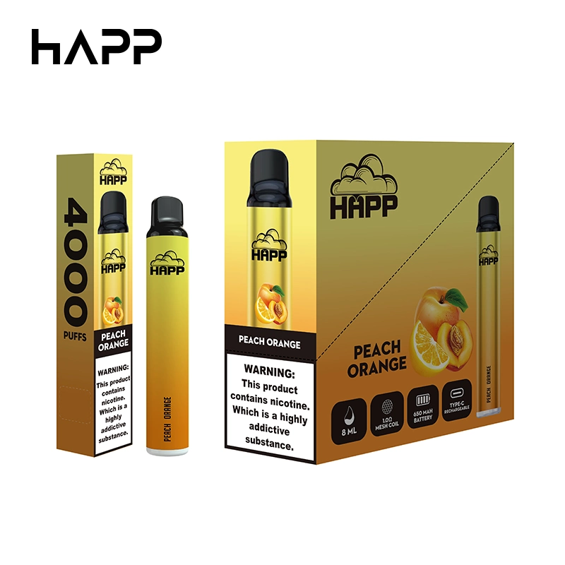 Happ desechable VAPE Pen 4000puffs E-cigarrillos Pods Fabricante Mayoreo I VAPE Puff