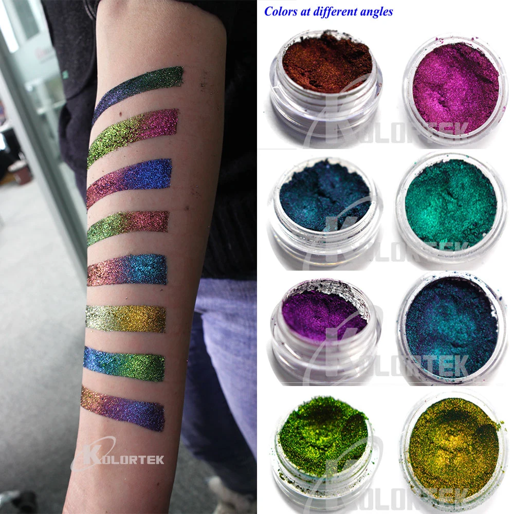 Großhandel Kosmetik Pigmente Make-Up Schönheit Dekoration Glitter Lidschatten Private Label Kosmetik Brown Eye Shadow Chameleon Pigment