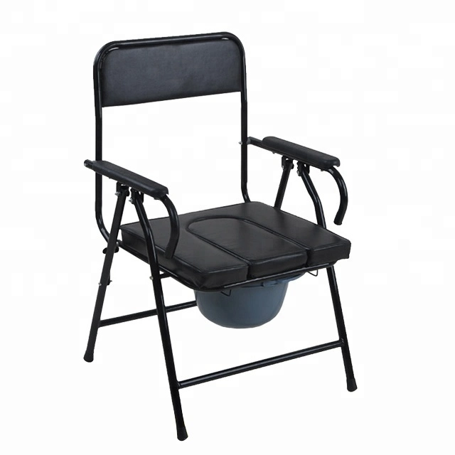 Durable Nonslip Hospital Folding Removable Commode Chair