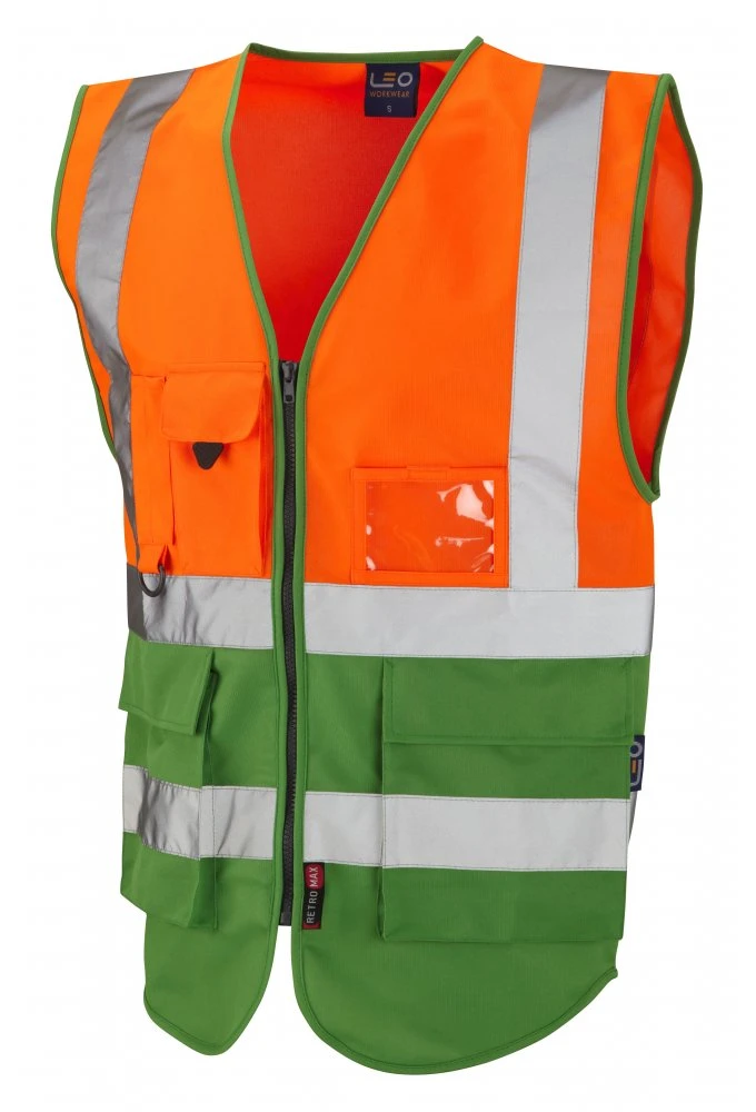 Two Tone Sleeveless High Visibility Wholes CE Warning Traffic Reflective Safety Vest